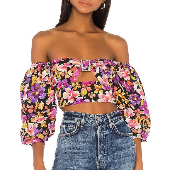 Lovers + Friends Damon Top in Secret Garden Size M - Picture 1 of 7